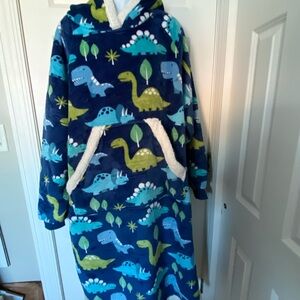 Dinosaur Adventure Women’s Sherpa XL Pullover Blanket - Super warm!